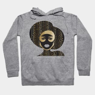 Afrocentric Queen Gold Hoodie